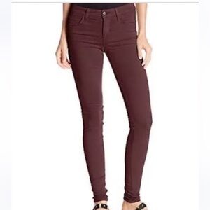 Joe’s mid rise black cherry leggings five pocket skinny Sz 28